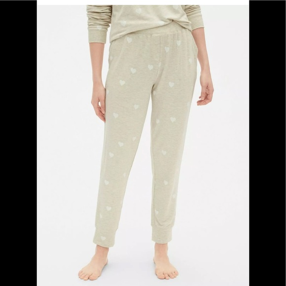 GAP Other - Gap Joggers Cotton Soft Lounge Print Pants Hearts
